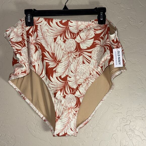 Old navy plus size pineapple tropical print bikini NWT 4x top 3x bottoms - Picture 6 of 9